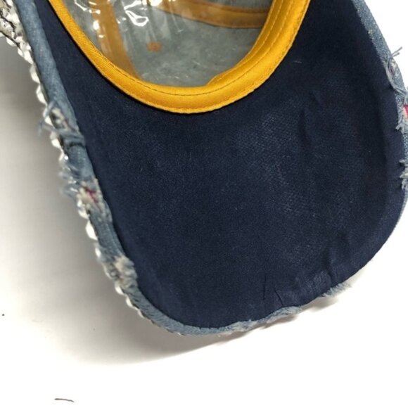 NWT Capelli New York denim rhinestone lace ball cap - Picture 9 of 12